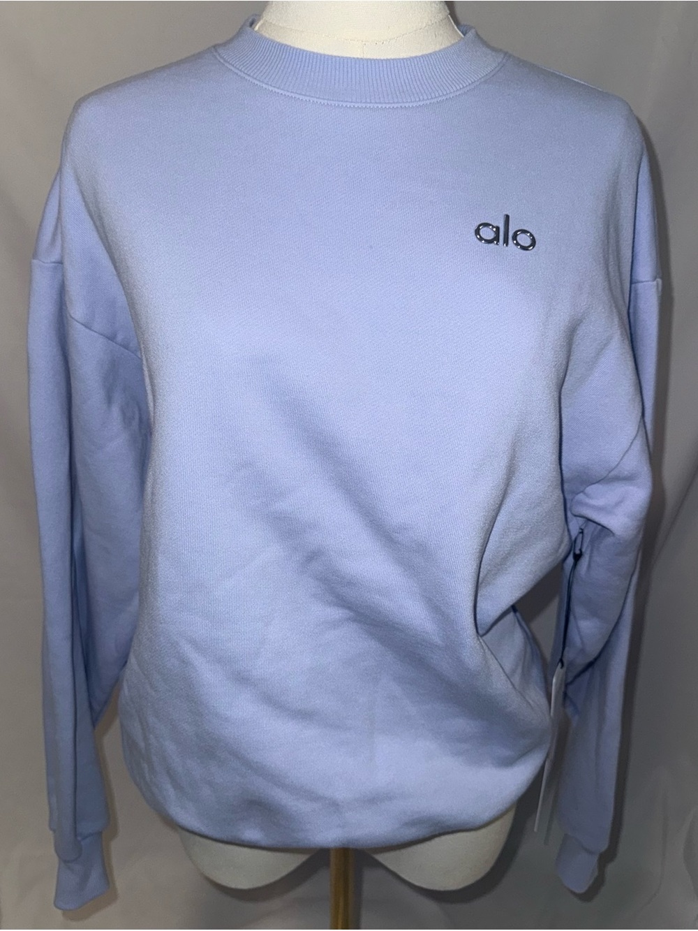 NWT - ALO Yoga Accolade Crewneck Sweatshirt in Light Provence Blue - Size XXS